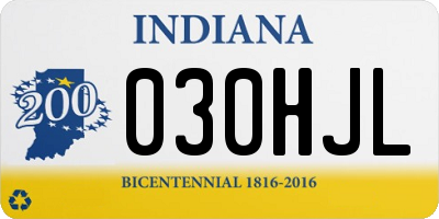 IN license plate 030HJL