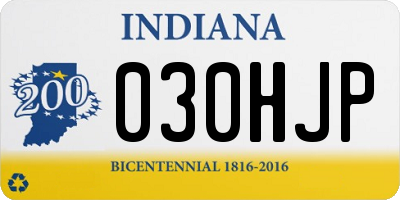 IN license plate 030HJP