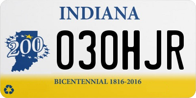 IN license plate 030HJR