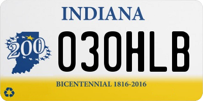 IN license plate 030HLB