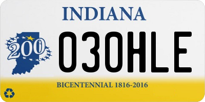 IN license plate 030HLE