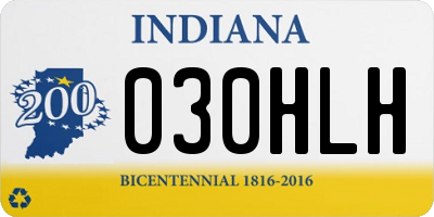 IN license plate 030HLH
