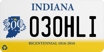 IN license plate 030HLI