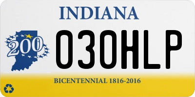 IN license plate 030HLP