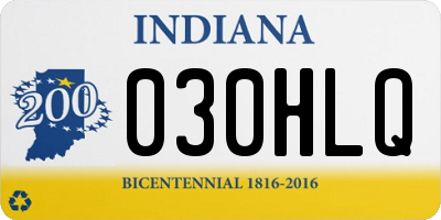 IN license plate 030HLQ