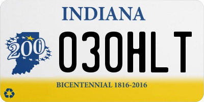 IN license plate 030HLT