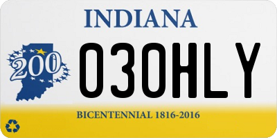 IN license plate 030HLY