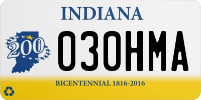 IN license plate 030HMA