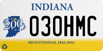 IN license plate 030HMC