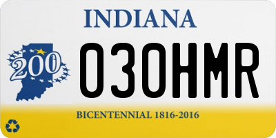 IN license plate 030HMR