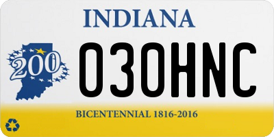 IN license plate 030HNC