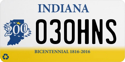 IN license plate 030HNS