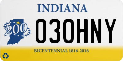IN license plate 030HNY