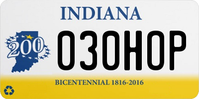 IN license plate 030HOP