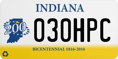 IN license plate 030HPC