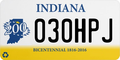 IN license plate 030HPJ