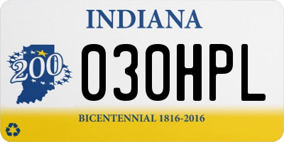 IN license plate 030HPL