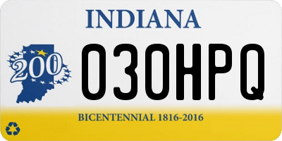 IN license plate 030HPQ