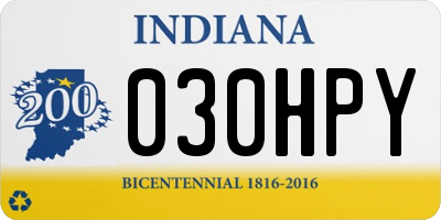 IN license plate 030HPY