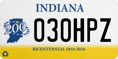 IN license plate 030HPZ