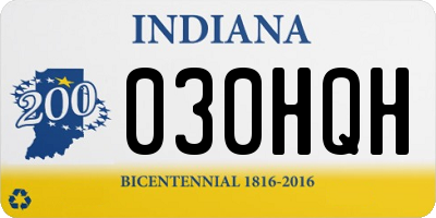 IN license plate 030HQH
