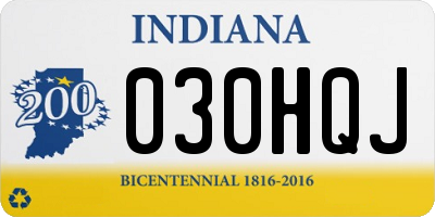 IN license plate 030HQJ