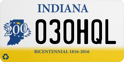 IN license plate 030HQL