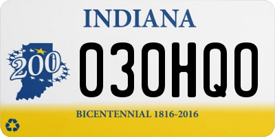 IN license plate 030HQO