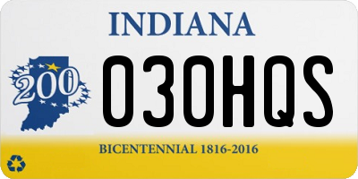 IN license plate 030HQS