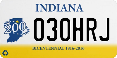 IN license plate 030HRJ