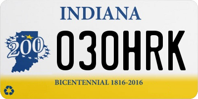 IN license plate 030HRK