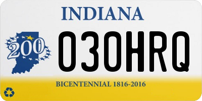 IN license plate 030HRQ