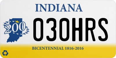 IN license plate 030HRS