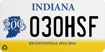 IN license plate 030HSF