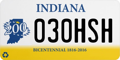 IN license plate 030HSH