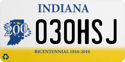 IN license plate 030HSJ