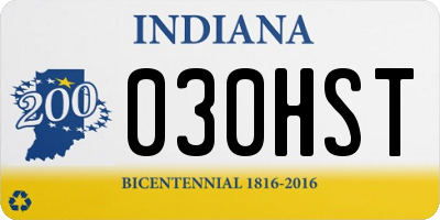 IN license plate 030HST