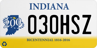 IN license plate 030HSZ