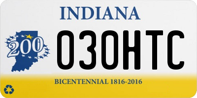 IN license plate 030HTC
