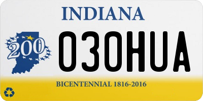 IN license plate 030HUA