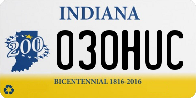 IN license plate 030HUC