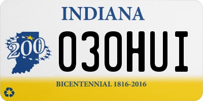 IN license plate 030HUI