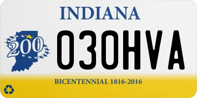 IN license plate 030HVA