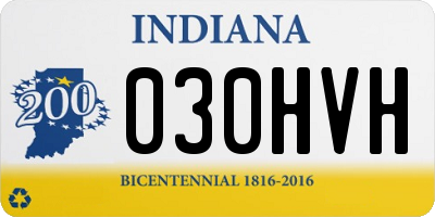 IN license plate 030HVH