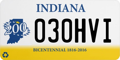 IN license plate 030HVI