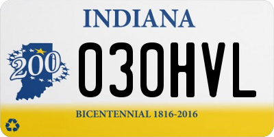 IN license plate 030HVL