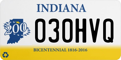 IN license plate 030HVQ
