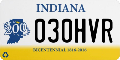 IN license plate 030HVR