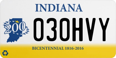 IN license plate 030HVY