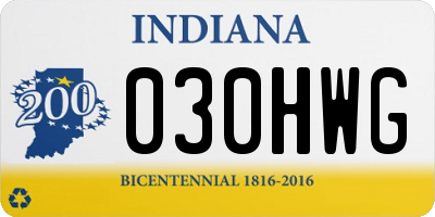 IN license plate 030HWG